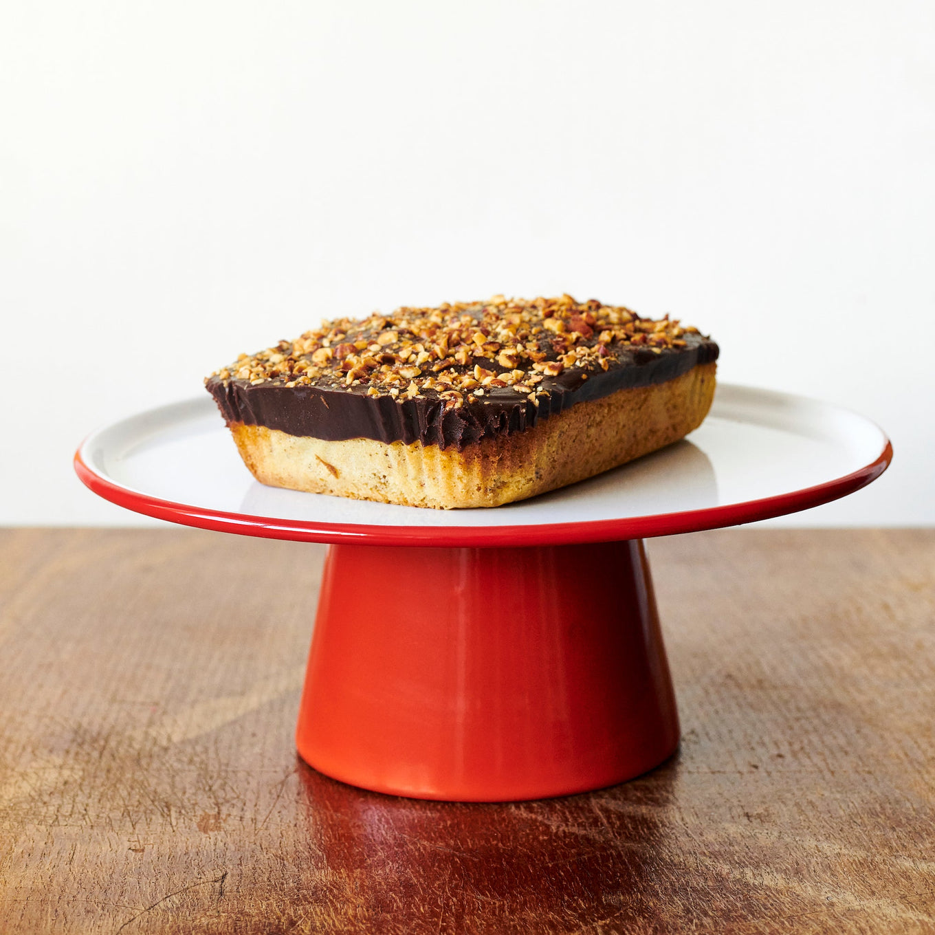 Exploding Bakery Ambassador's Cake on a Falcon Enamel Cake Stand
