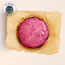 Blueberry Cake photographed from above on greaseproof paper.