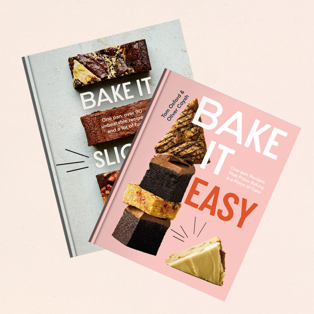 Frontal View of Exploding Bakery Bake it Easy and Bake It Slice it Eat It Baking Book