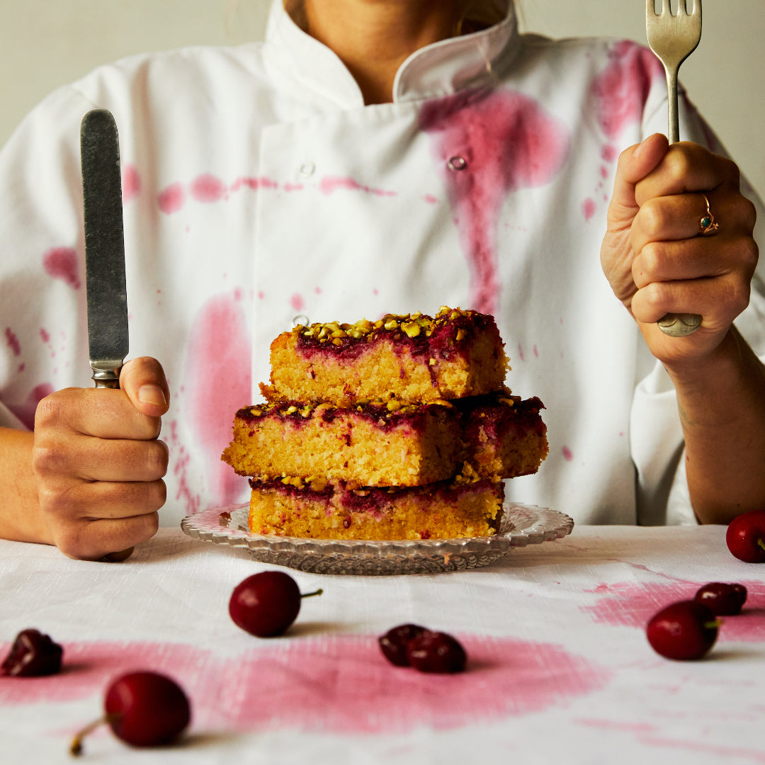 Sour Cherry & Pistachio Cake