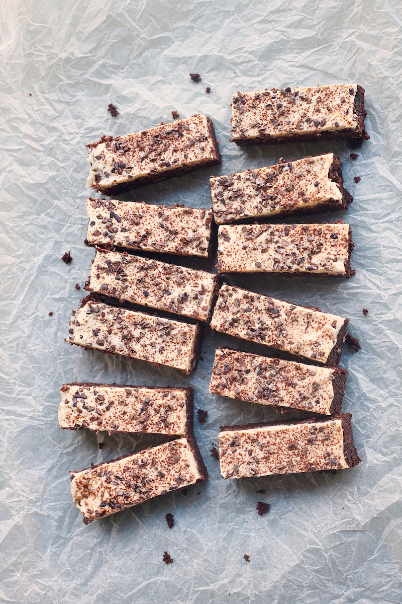 Chocolate Stout traybake sliced up