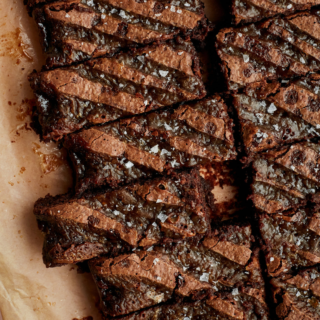 Exploding Bakery Salted Caramel Brownie Traybake.