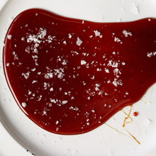 Caramel with salt sprinkled on top.