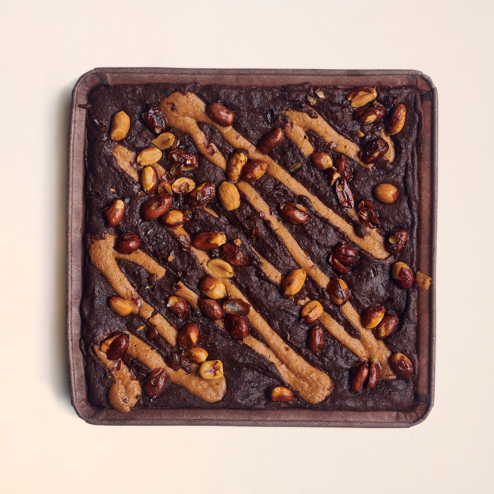 Exploding Bakery Peanut Butter Letterbox Brownie From Above
