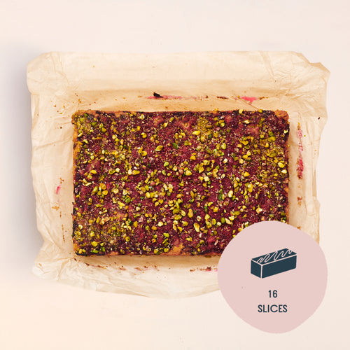 Sour Cherry & Pistachio Traybake