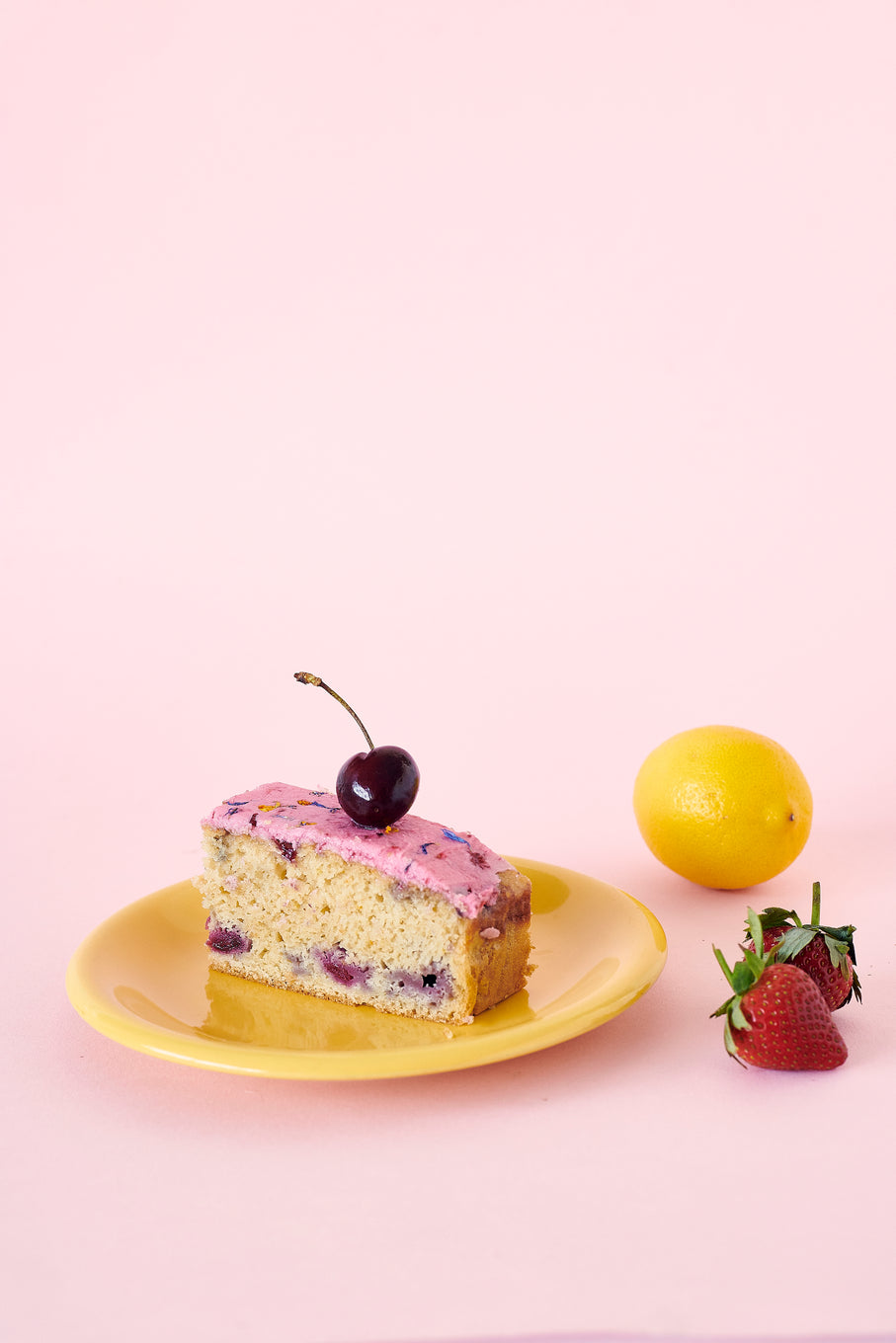 A Plated Slice Of Berry Citrus