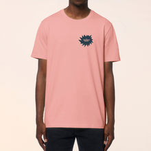 Exploding Bakery Pink T-Shirt Front Modelled by a man