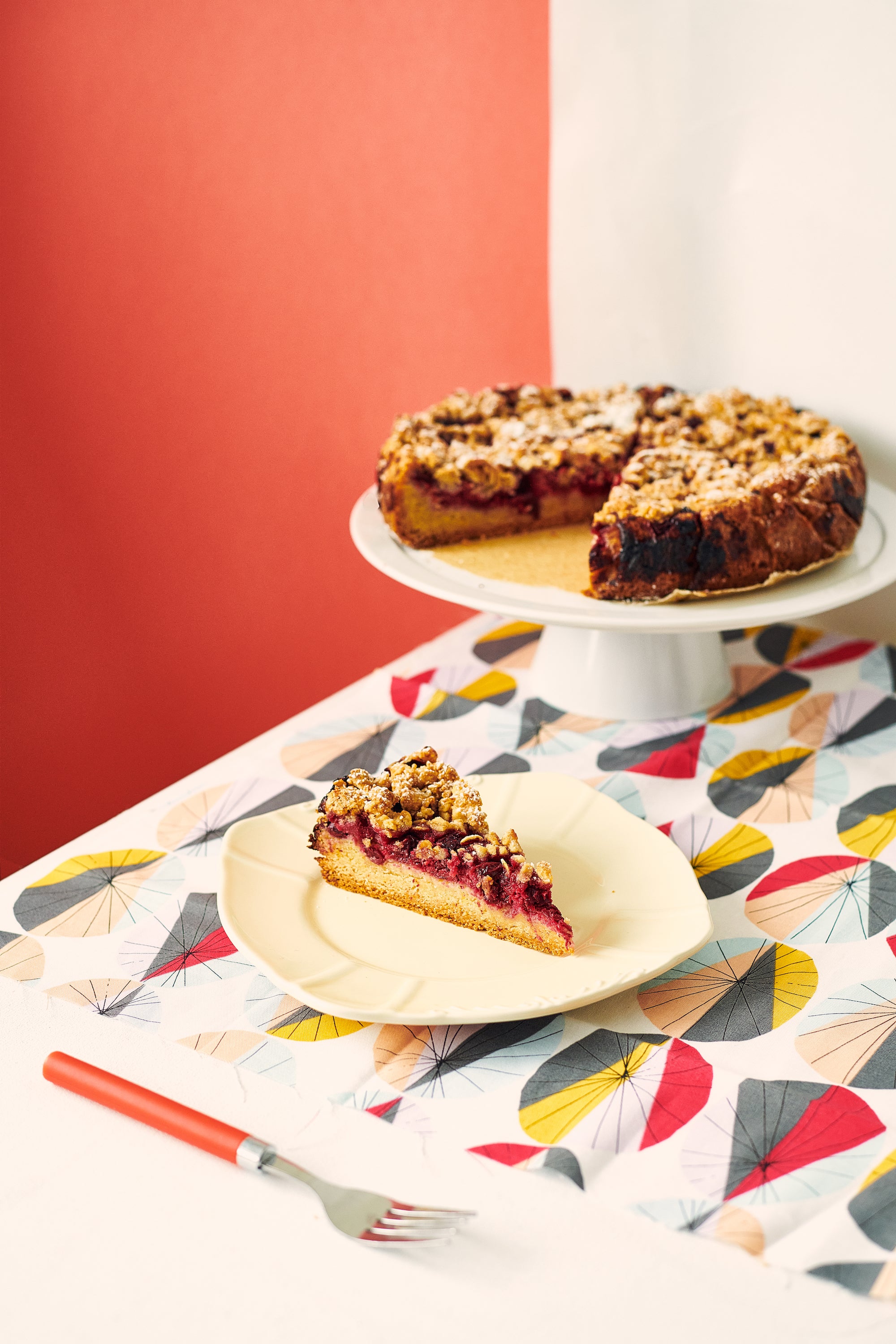 Cherry Crumble Cake