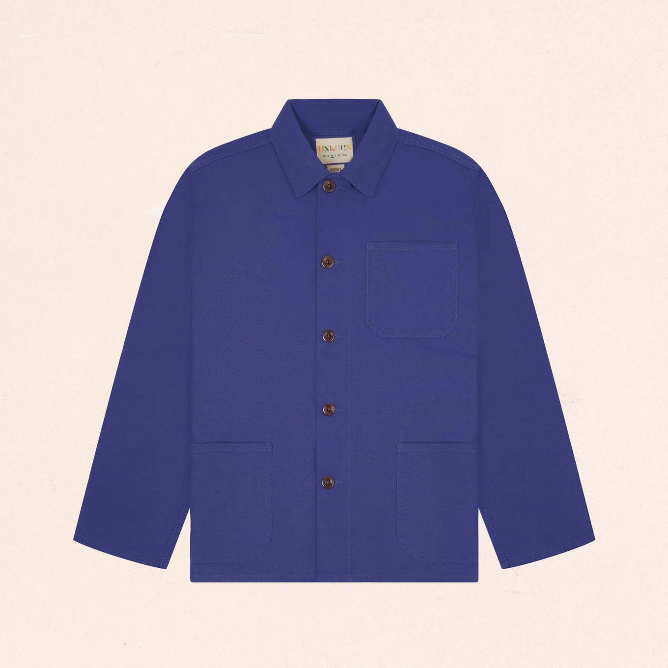 Uskees Heavy Cotton Buttoned Overshirt - Ultra Blue