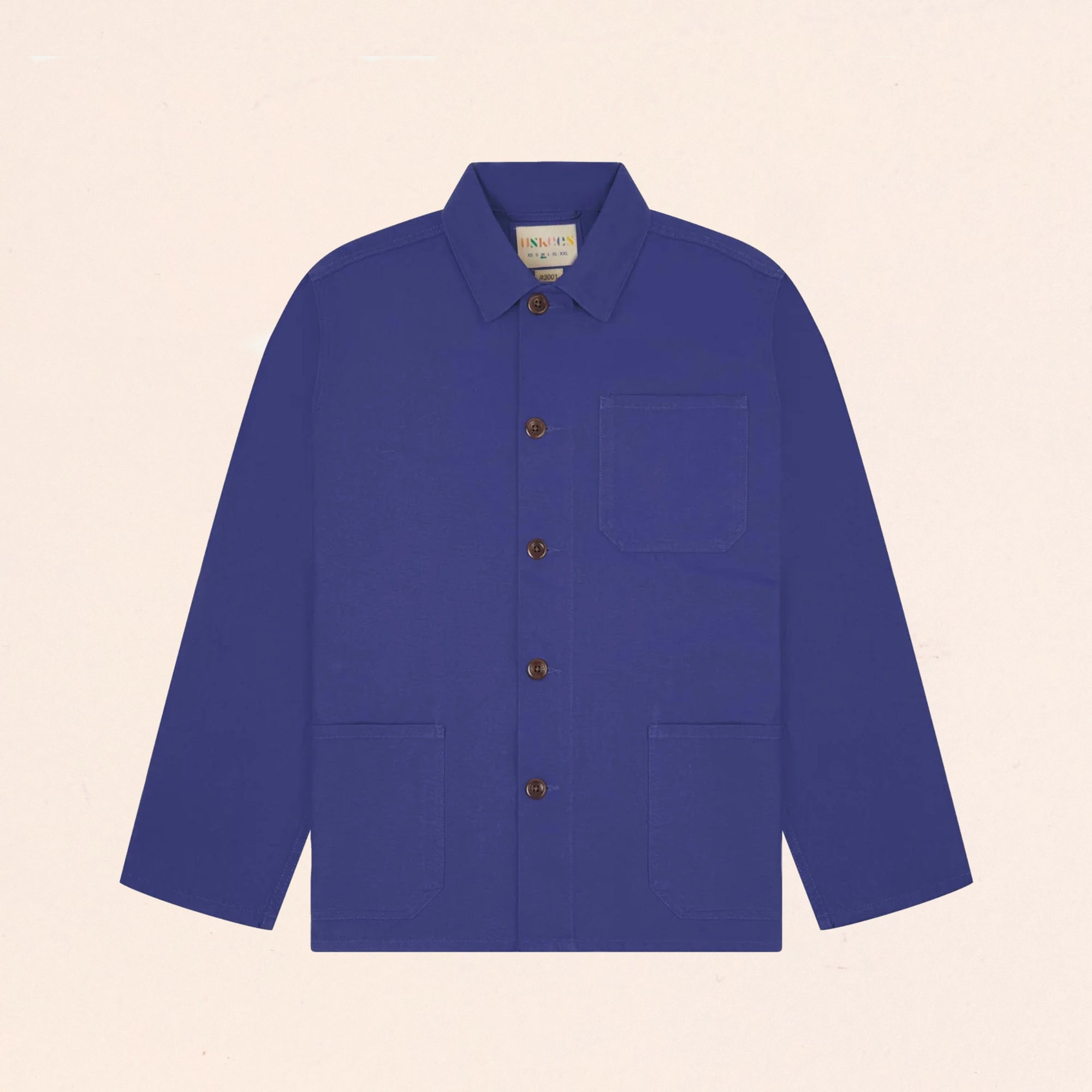 Uskees Heavy Cotton Buttoned Overshirt - Ultra Blue