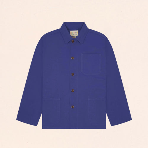 Uskees Heavy Cotton Buttoned Overshirt - Ultra Blue