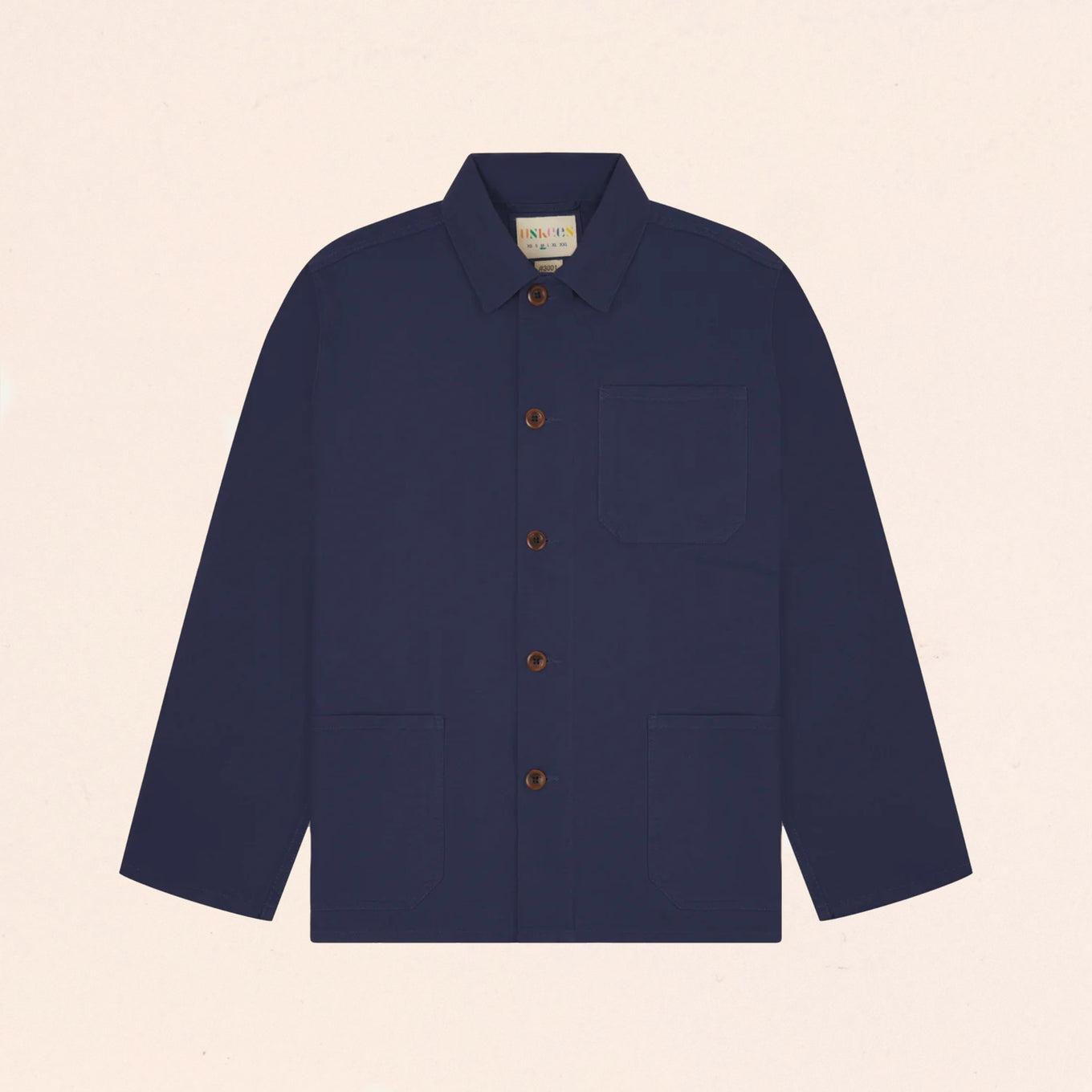 Uskees Heavy Cotton Buttoned Overshirt - Midnight Blue