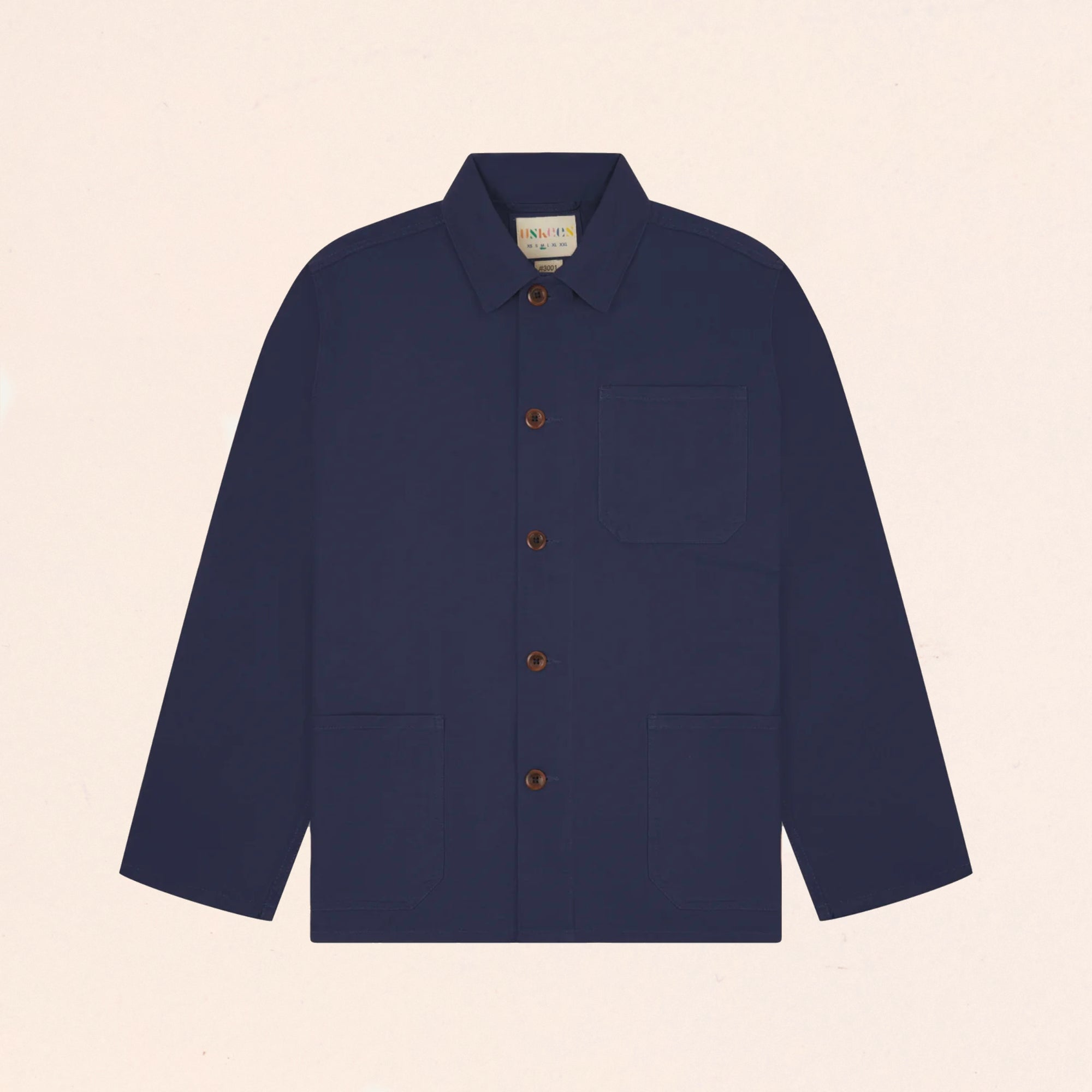 Uskees Heavy Cotton Buttoned Overshirt - Midnight Blue