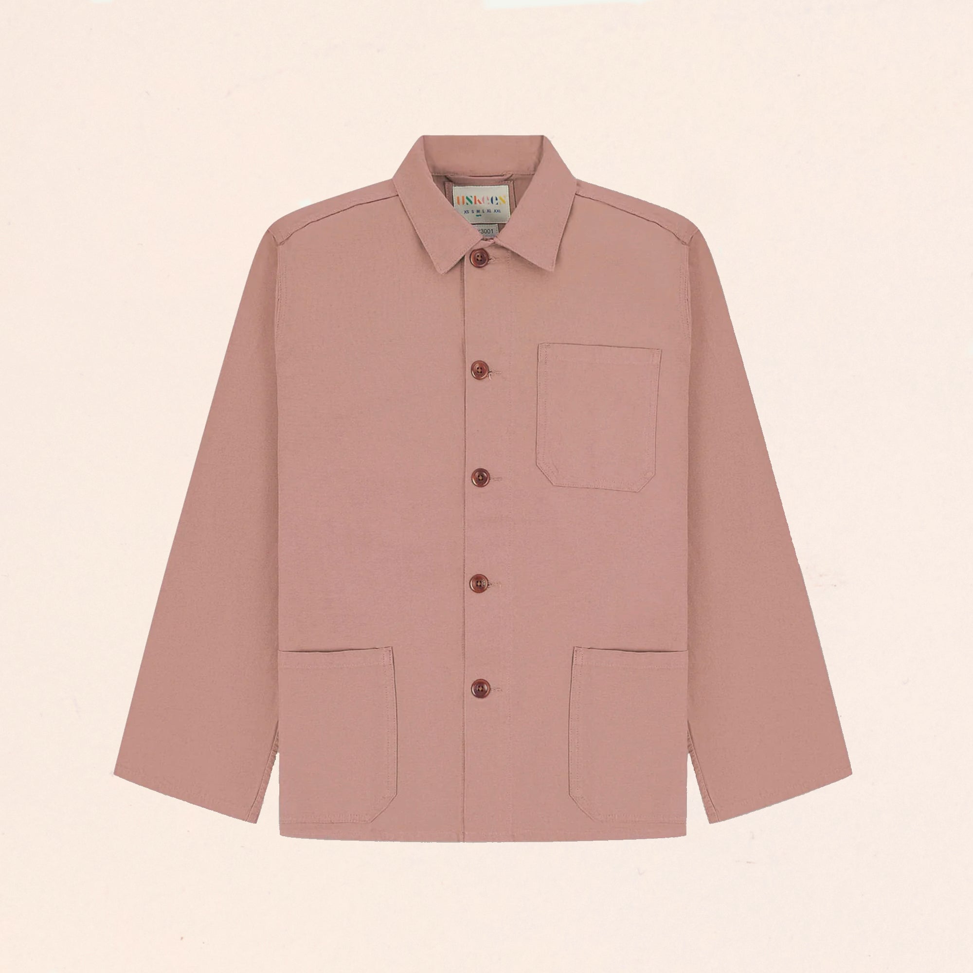 Uskees Heavy Cotton Buttoned Overshirt - Dusty Pink