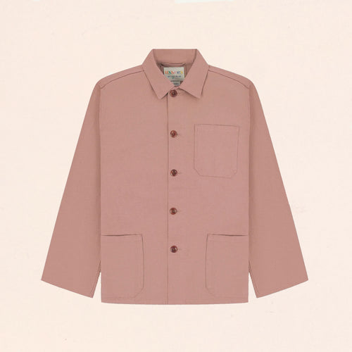 Uskees Heavy Cotton Buttoned Overshirt - Dusty Pink
