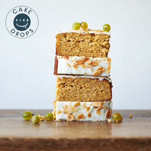Gooseberry Cake stacked like a tower