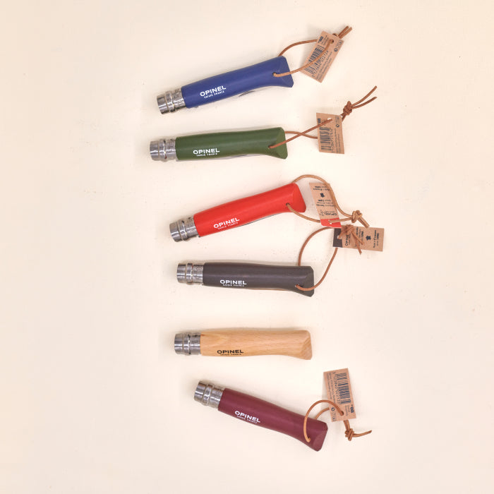 Full colour selection of Opinel Pocket Knifes available from the Exploding Bakery.
