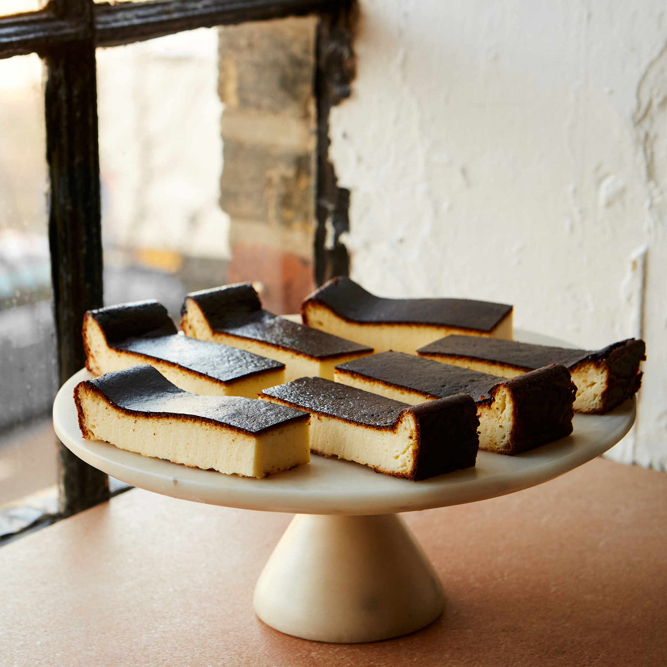 Slices Of Cake On A Cake Stand