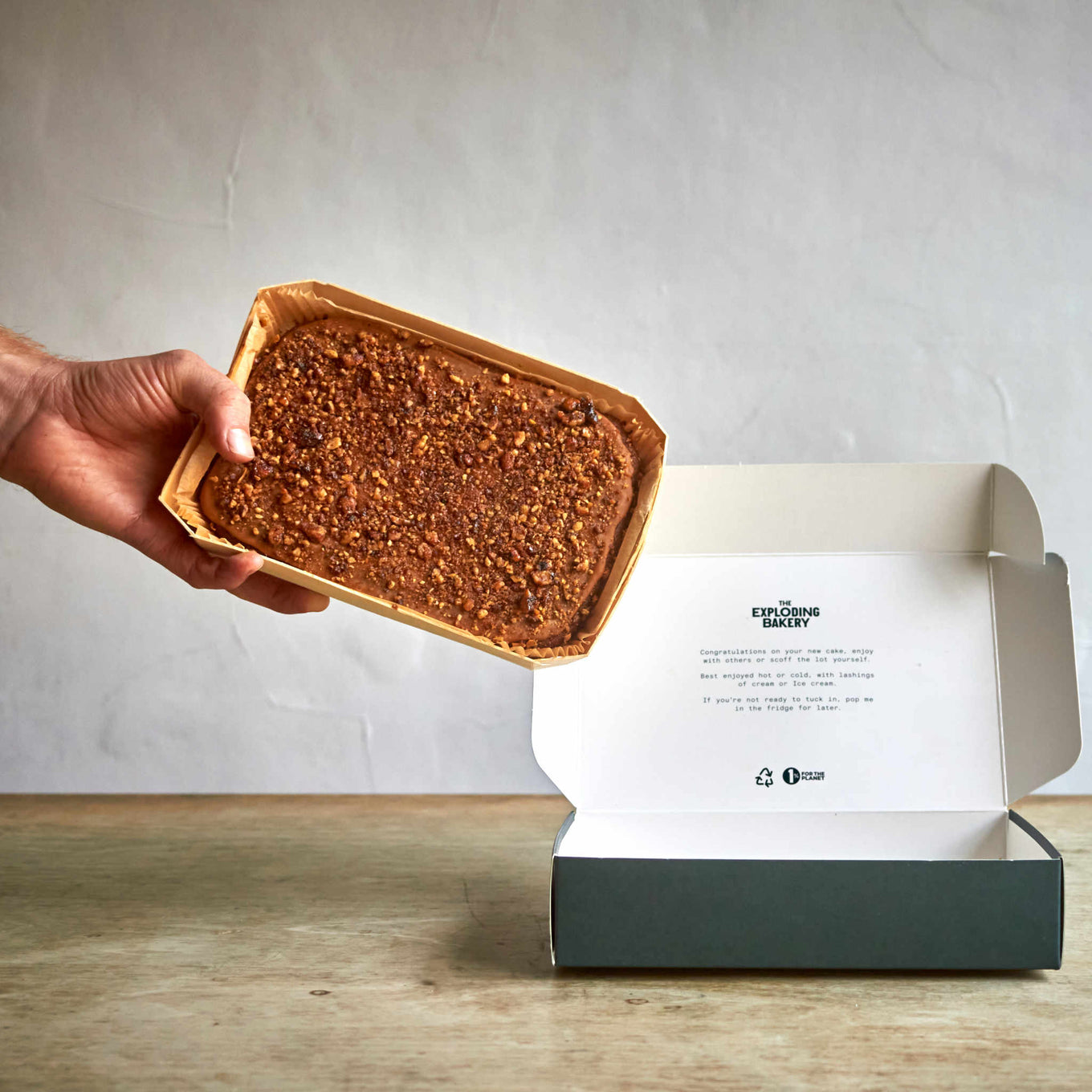 Exploding Bakery Coffee & Walnut Cake and its box.
